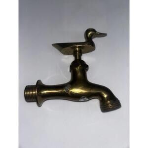 Decorative Outdoor Faucet Duck Shaped Spigot Brass Vintage MCM slender Waterfowl
